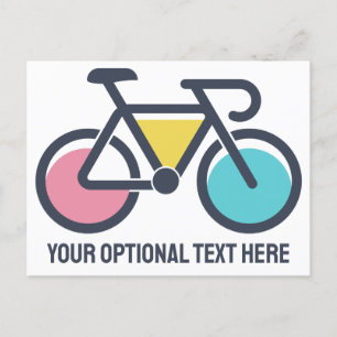 Carte Postale Cyclisme de texte personnalisé