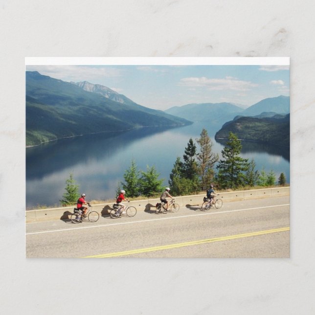 Carte Postale Cyclisme le long de l'autoroute 6 - Slocan Lk - Co (Devant)