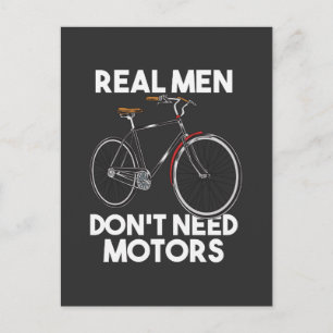 Carte Postale Cyclisme - Les vrais hommes n'ont pas besoin de mo
