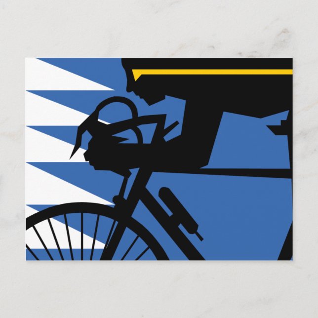 Carte Postale Cycliste Pop Art (Devant)