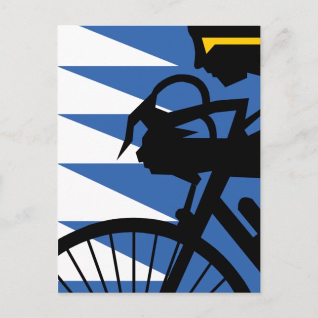 Carte Postale Cycliste Pop Art (Devant)
