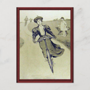 Carte Postale cycliste vintage