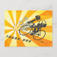 Cyclistes routiers avec Merci de vélo Sunburst Ret