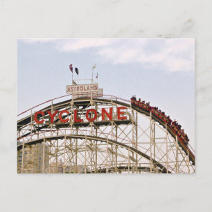 Carte Postale Cyclone Roller Dessous de verre - Coney Island, ca