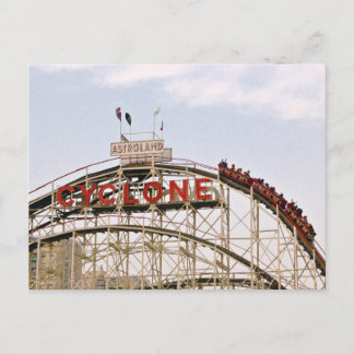 Carte Postale Cyclone Roller Dessous de verre - Coney Island, ca