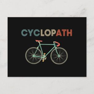 Carte Postale Cyclopath Bicyclette amusant Humour cycliste