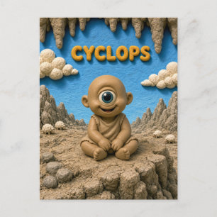Carte Postale Cyclope bébé mignon, mythique