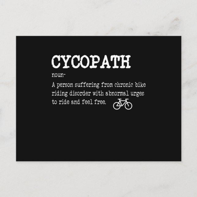 Carte Postale CYCOPATH Funny Cycliste cycliste cycliste cycliste (Devant)