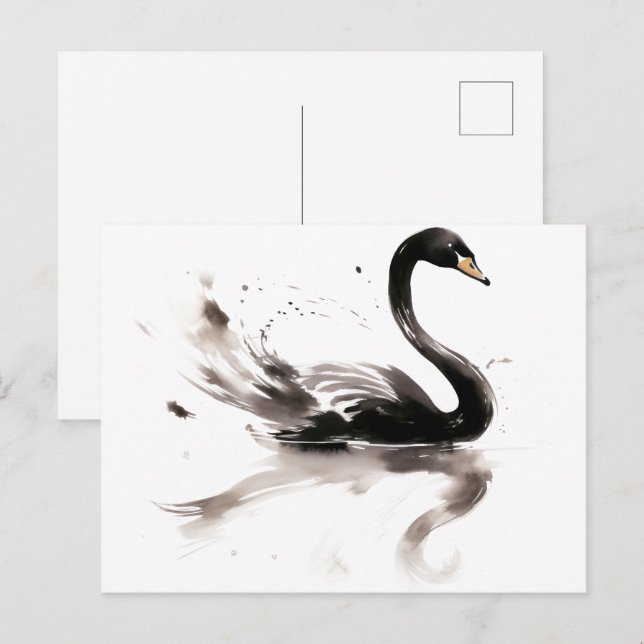 Carte Postale Cygne (Devant / Derrière)