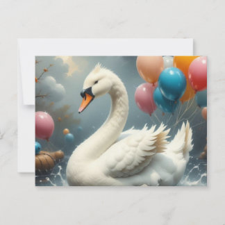 Carte Postale cygne mignon