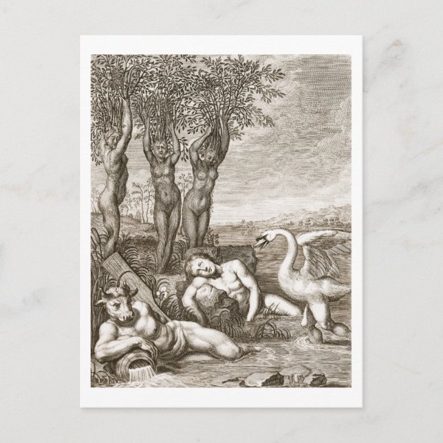 Carte Postale Cygnus Transformé en cygne et site de Phaeton (Devant)