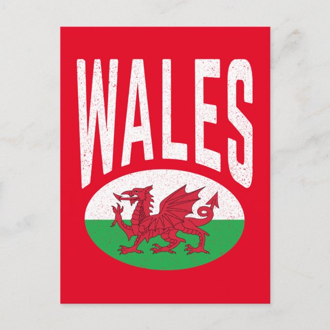 Carte Postale Cymraeg Cymru Fier Welsh vintage (Devant)