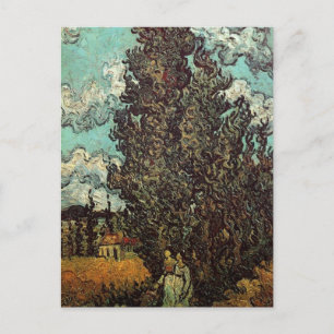 Carte Postale Cyprès et Deux Femmes de Vincent van Gogh