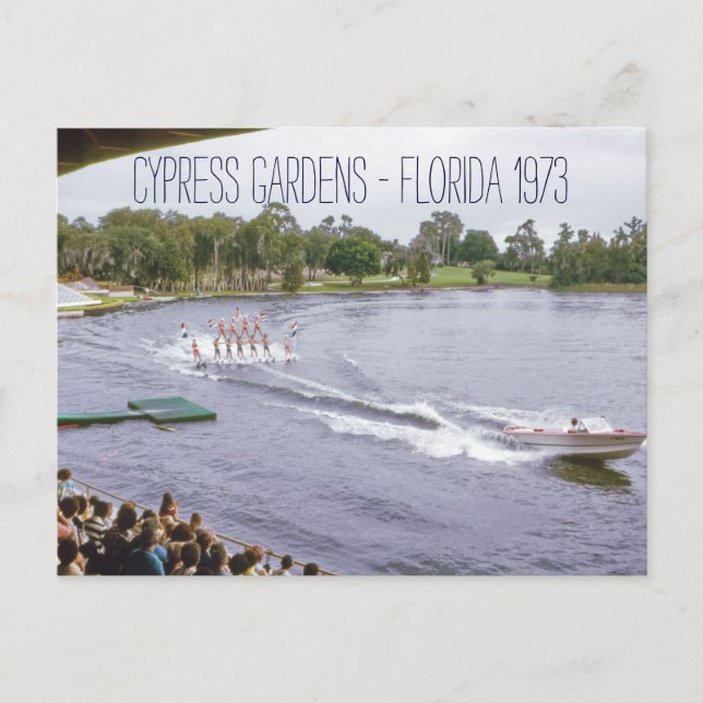 Carte Postale Cypress Gardens Water Ski Show Vintage Inspiré (Devant)