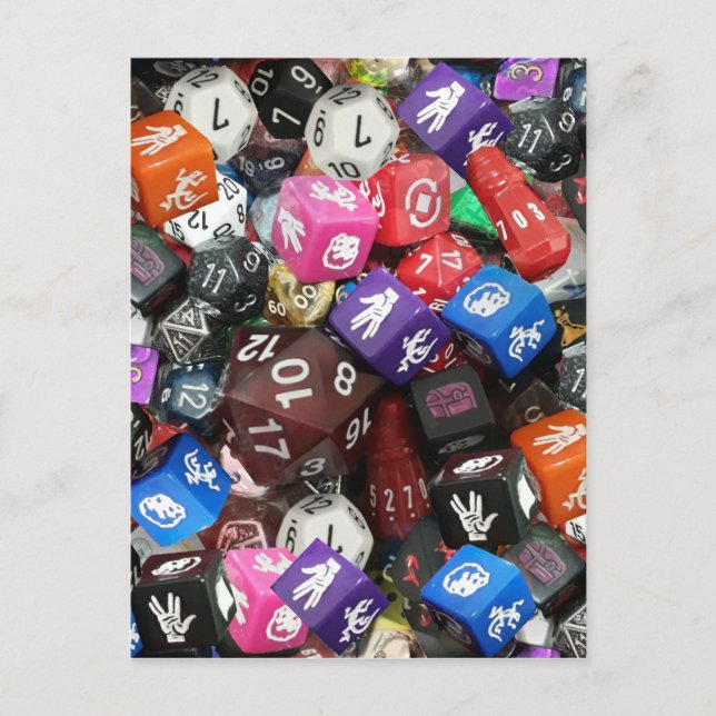 Carte Postale d20 dés (Devant)