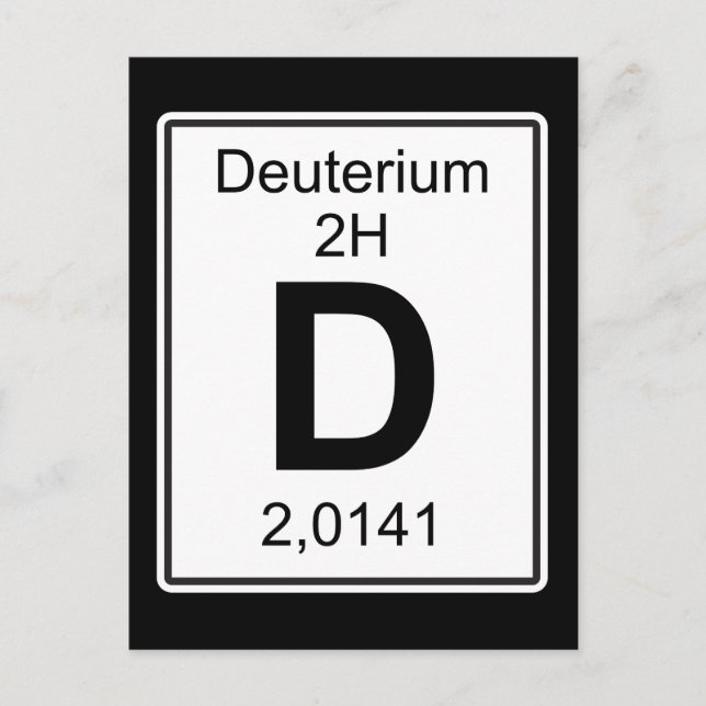 Carte Postale D - Deuterium (Devant)
