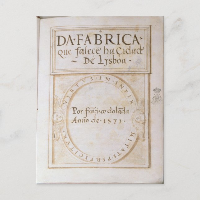 Carte Postale Da Fabrica que falece ha Cidade de Lysboa (Devant)