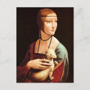 Carte Postale Da Vinci : Dame Avec L'Ermine