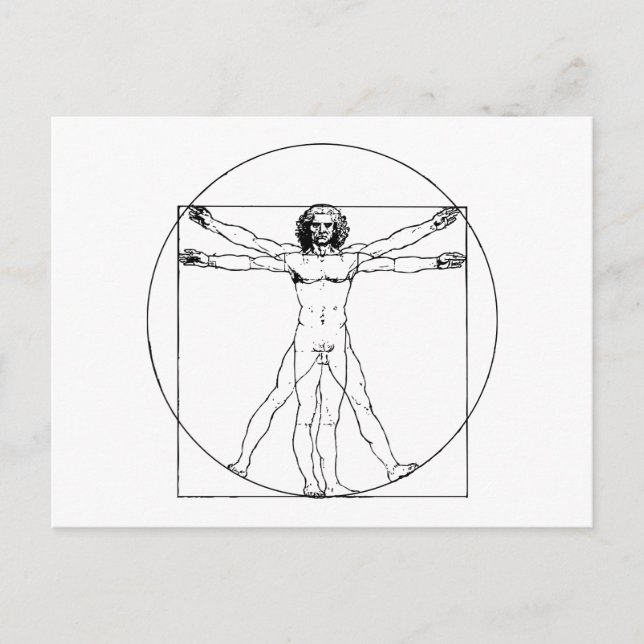 Carte postale Da Vinci Vitruvian (Devant)