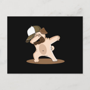 Carte Postale Dabbing Chien Chiens Aimer Drôle Cool Enfants Idée