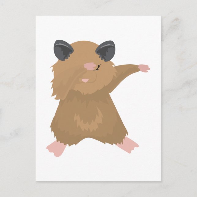 Carte Postale Dabbing Hamster Dance Funny Dab Dance Idée cadeau (Devant)