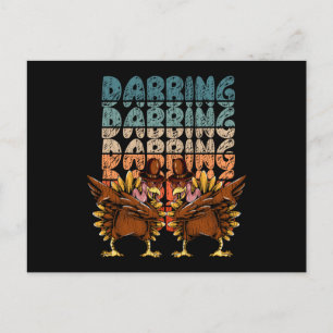 Carte Postale Dabbing Thanksgiving Drôle Dab Dinde Cadeau Enfant