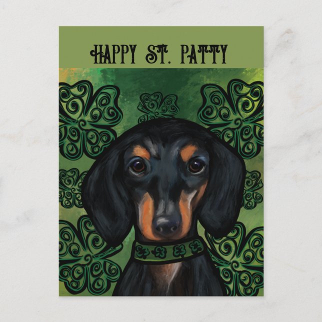 CARTE POSTALE DACHSHUND       (Devant)