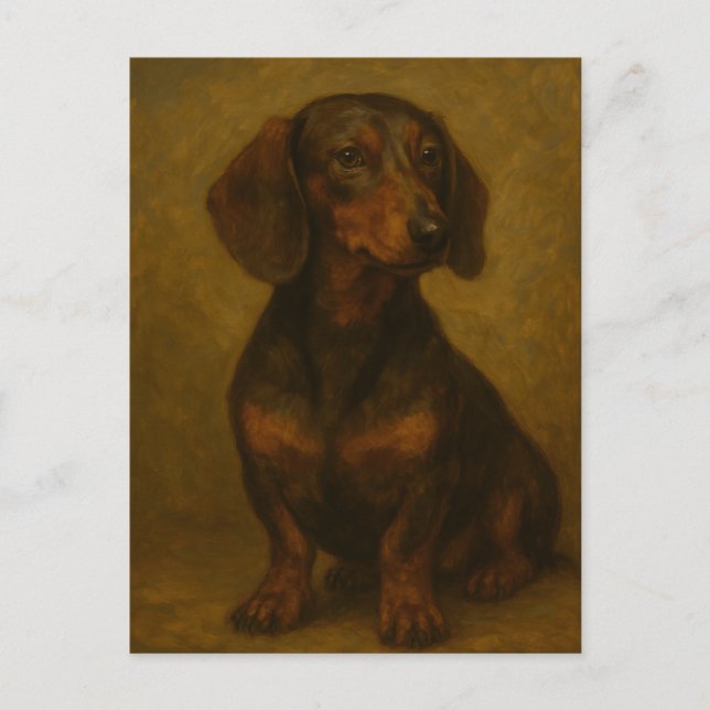 Carte Postale Dachshund (Devant)