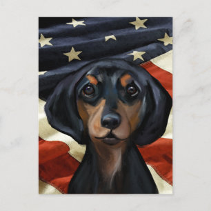 CARTE POSTALE DACHSHUND