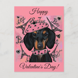 CARTE POSTALE DACHSHUND