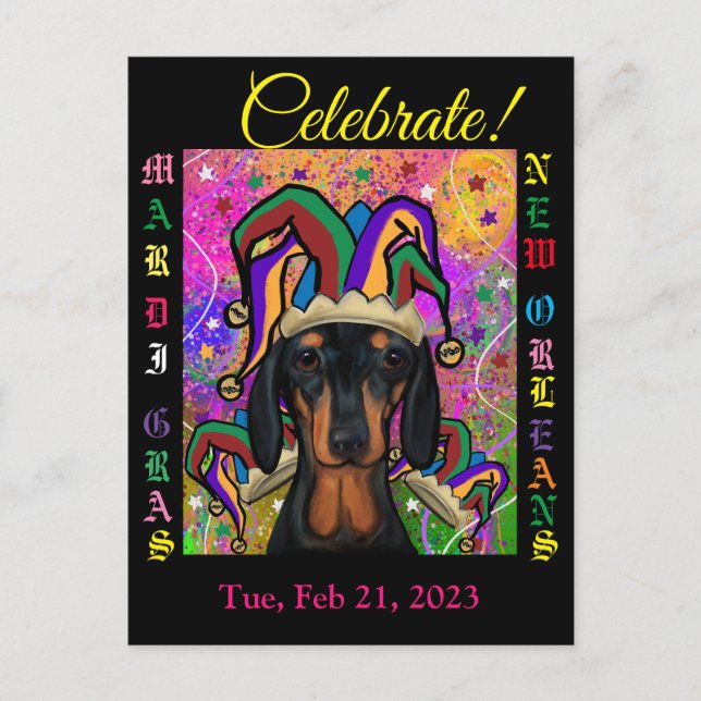 Carte Postale Dachshund (Devant)