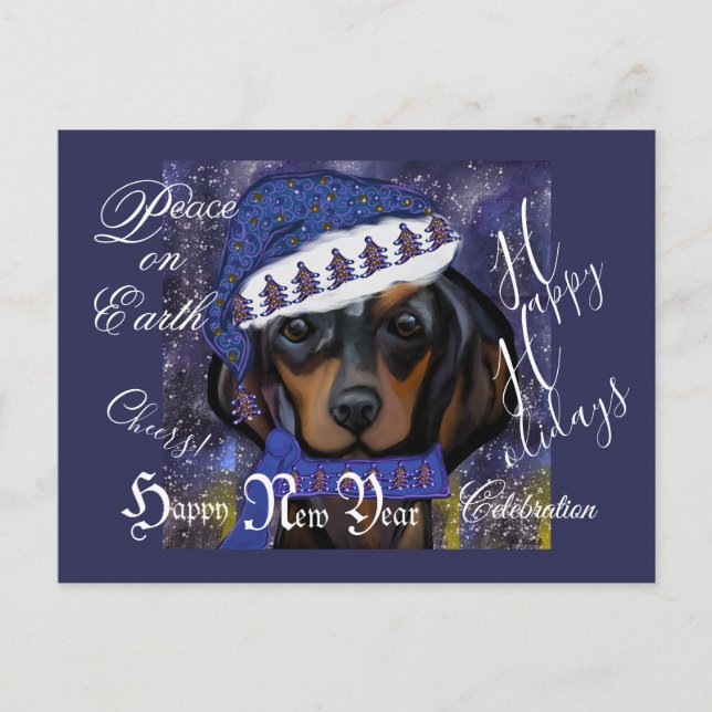 Carte Postale Dachshund  (Devant)