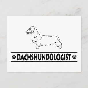 Carte Postale Dachshund à poil dur humoristique