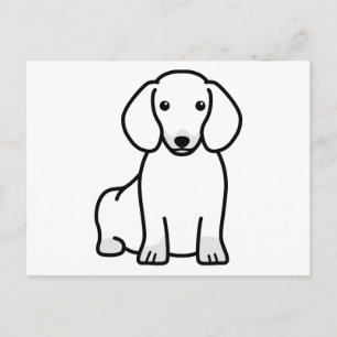 Carte Postale Dachshund Chien Dessin