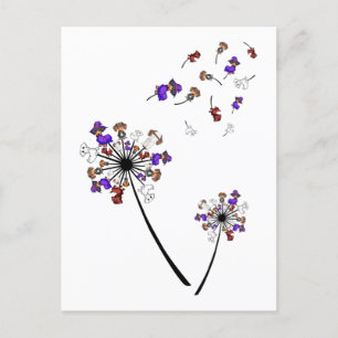 Carte Postale Dachshund Dandelion Fleur Idées Costume Halloween