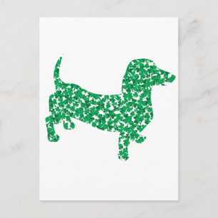 Carte Postale Dachshund de la Saint-Patrick