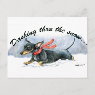 Carte postale Dachshund Dog Art