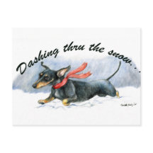 Carte postale Dachshund Dog Art