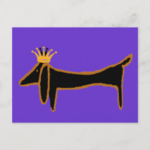 Carte Postale Dachshund King