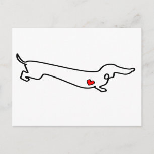 Carte Postale Dachshund Love