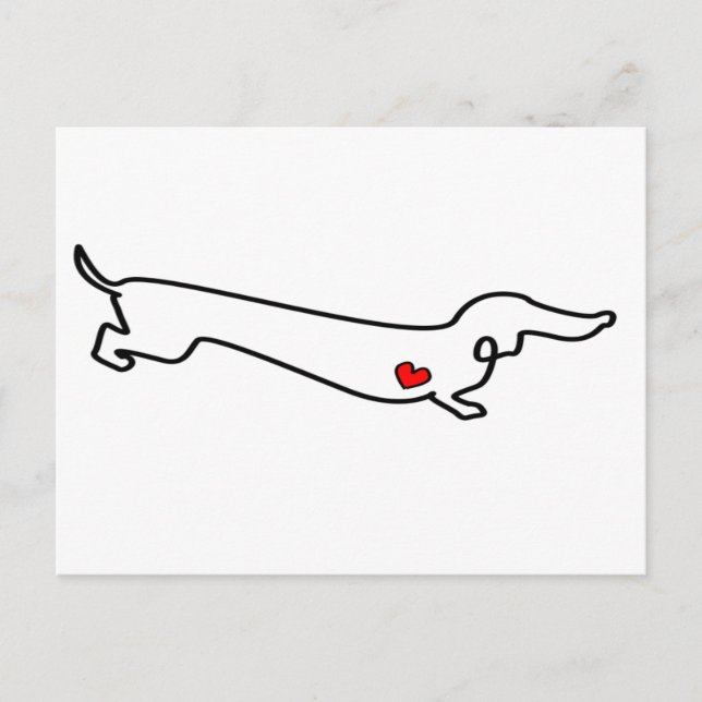 Carte Postale Dachshund Love (Devant)