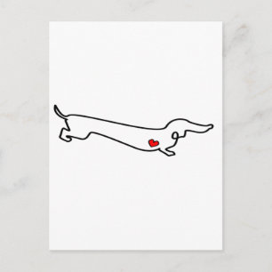 Carte Postale Dachshund Love
