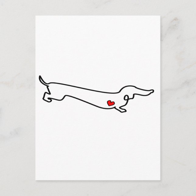 Carte Postale Dachshund Love (Devant)