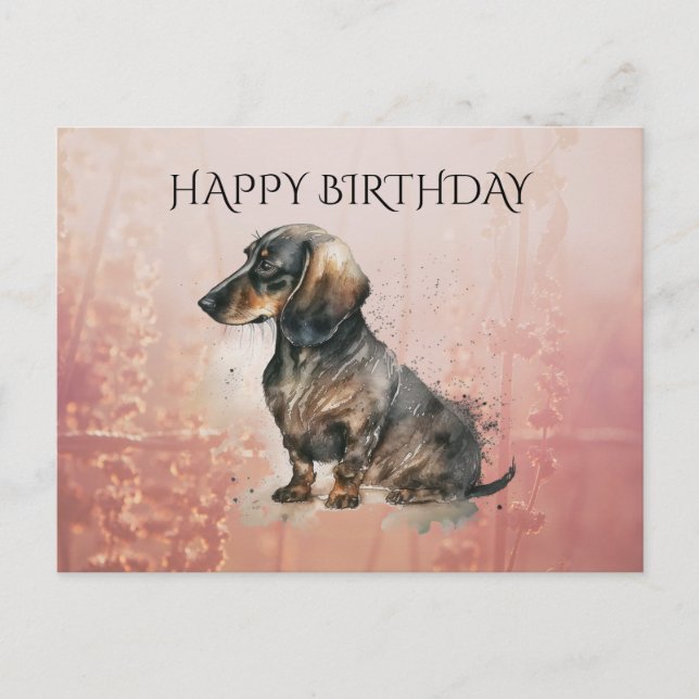 Carte Postale DACHSHUND Saussaucisson Dog avec texte modifiable (Devant)