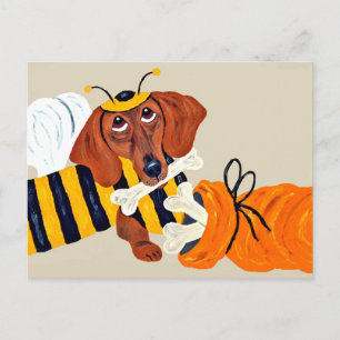 Carte Postale Dachshund Trick Ou Treat