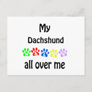 Carte Postale Dachshund Walks Design