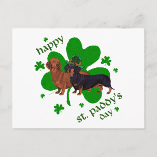 Carte Postale Dachshunds Saint-Patrick
