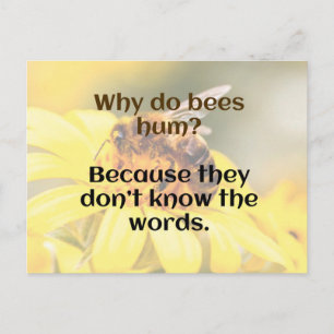 Carte Postale DAD JOKE : Humour d'abeilles