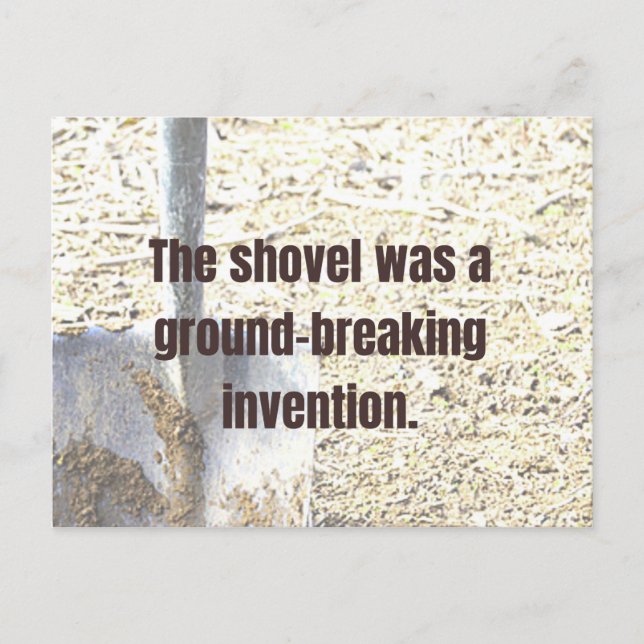 Carte Postale DAD JOKE Shovel était une invention révolutionnair (Devant)