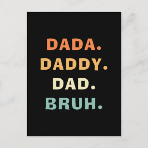 Carte Postale Dada Papa Papa Papa Bruh Drôle Fête des pères de l